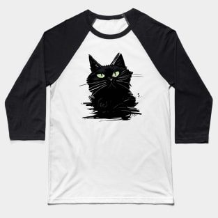 Black Cat Baseball T-Shirt